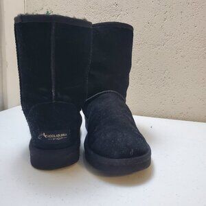 Koolaburra by UGG Black Suede Boots Short Black Women's Size 8